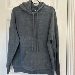 Soft Serve Clothing Hoodie Womens XL Blue-Grey Cloud Cotton Pullover Made in USA